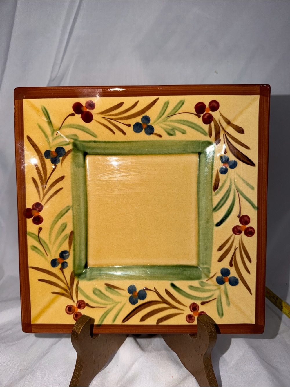 Faience Provençale du Poët-Laval France Hand-Painted 2-Piece Ceramic Set - Picture 4 of 10